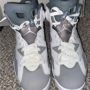 Jordan Gray and White Sneakers with Air Cushioning